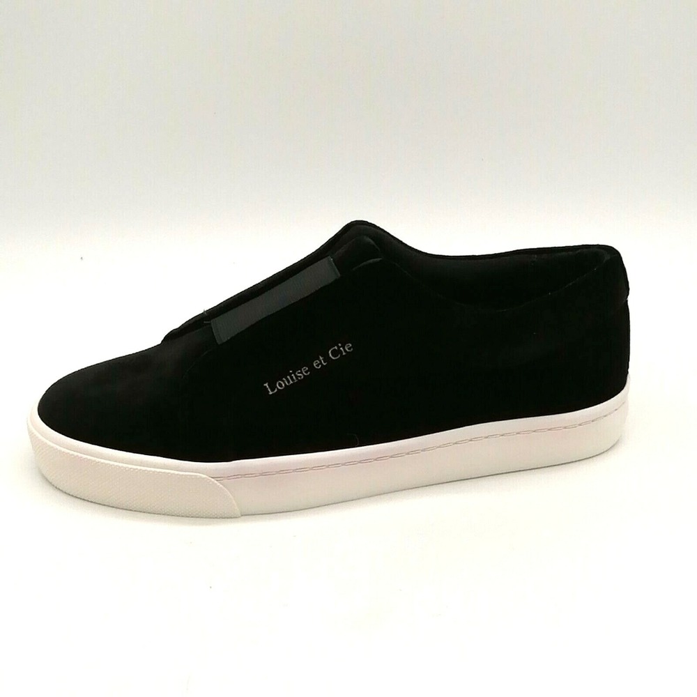 Louise et Cie Shoes Womens Bette Velvet Sneakers Black Elastic Inset 6.5 NEW